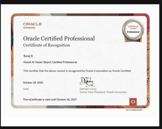Oracle AI Vector Search Certified Professional