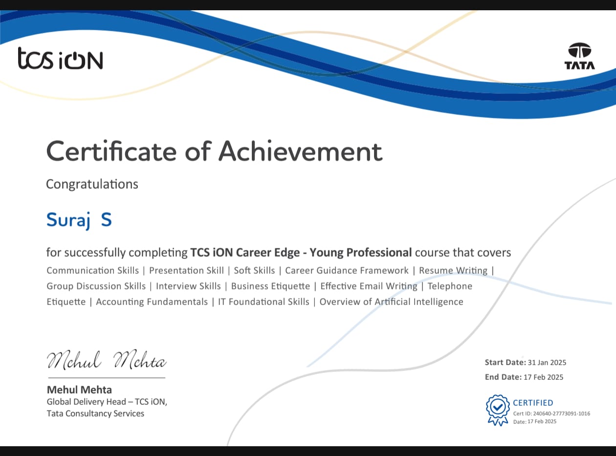 TCS iON Career Edge — Young Professional